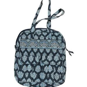 Vera Bradley Calypso Blue Floral Messenger Tote Shoulder Bag Purse
